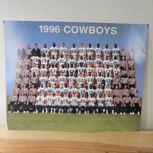 VINTAGE Dallas Cowboys 1996 Official Fan Club Team / Coach Picture 8" x 10"